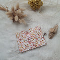 Petite pochette enduite - Petites fleurs roses