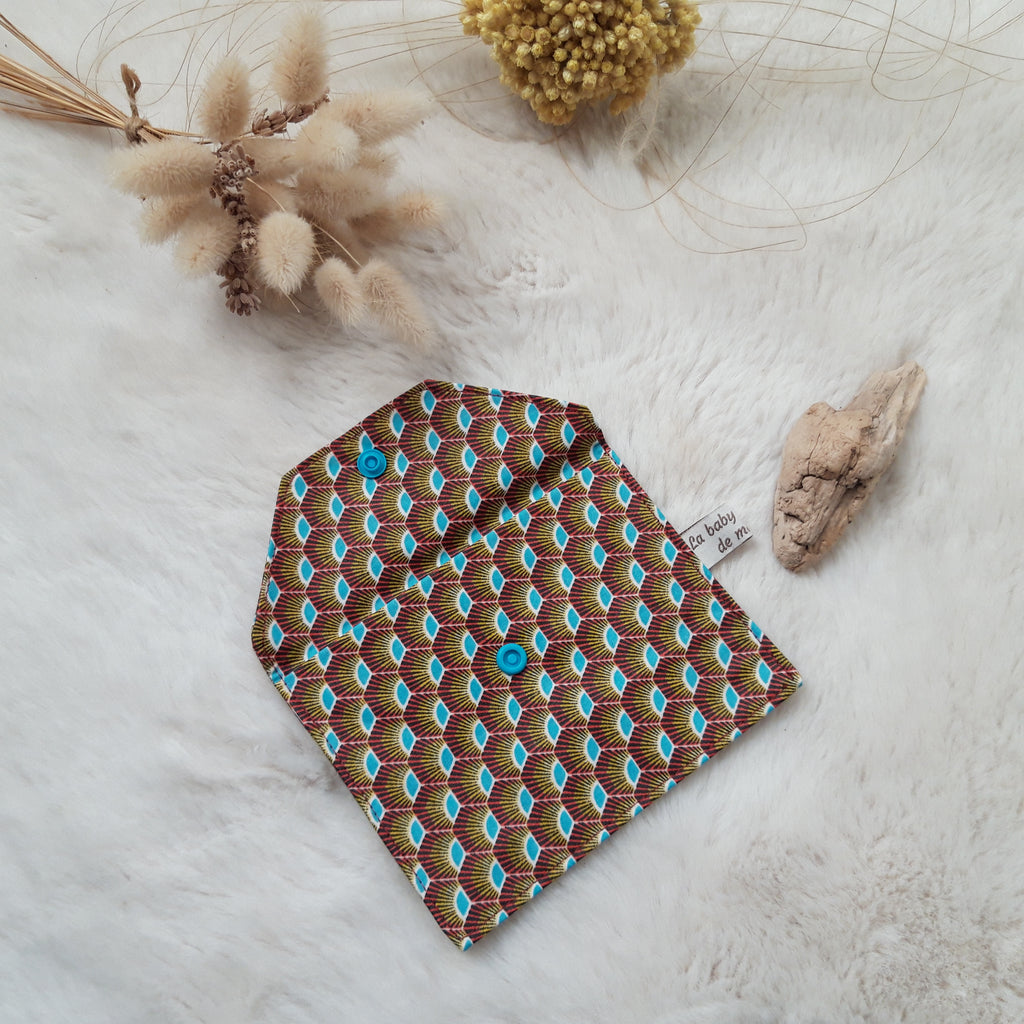 Petite pochette enduite - Géométrique