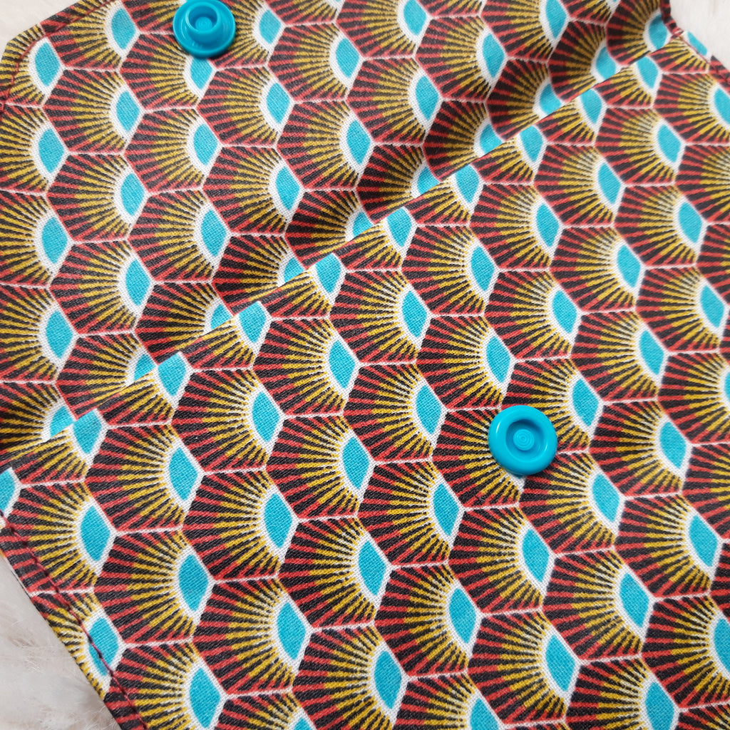 Petite pochette enduite - Géométrique