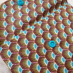 Petite pochette enduite - Géométrique