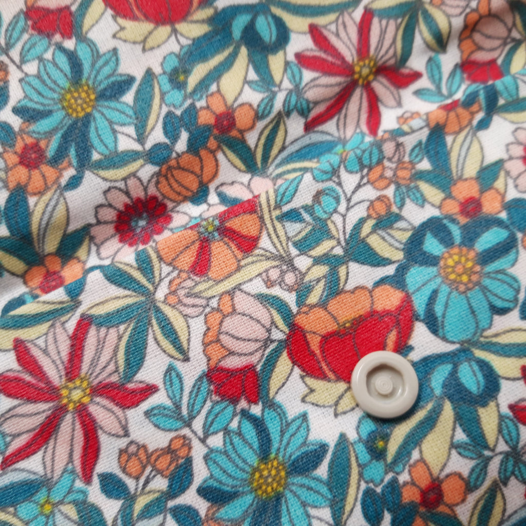 Petite pochette enduite - Fleurie