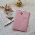 Pochette à livres velours Rose pâle floral