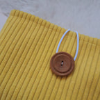 Pochette à livres velours Jaune et lamas