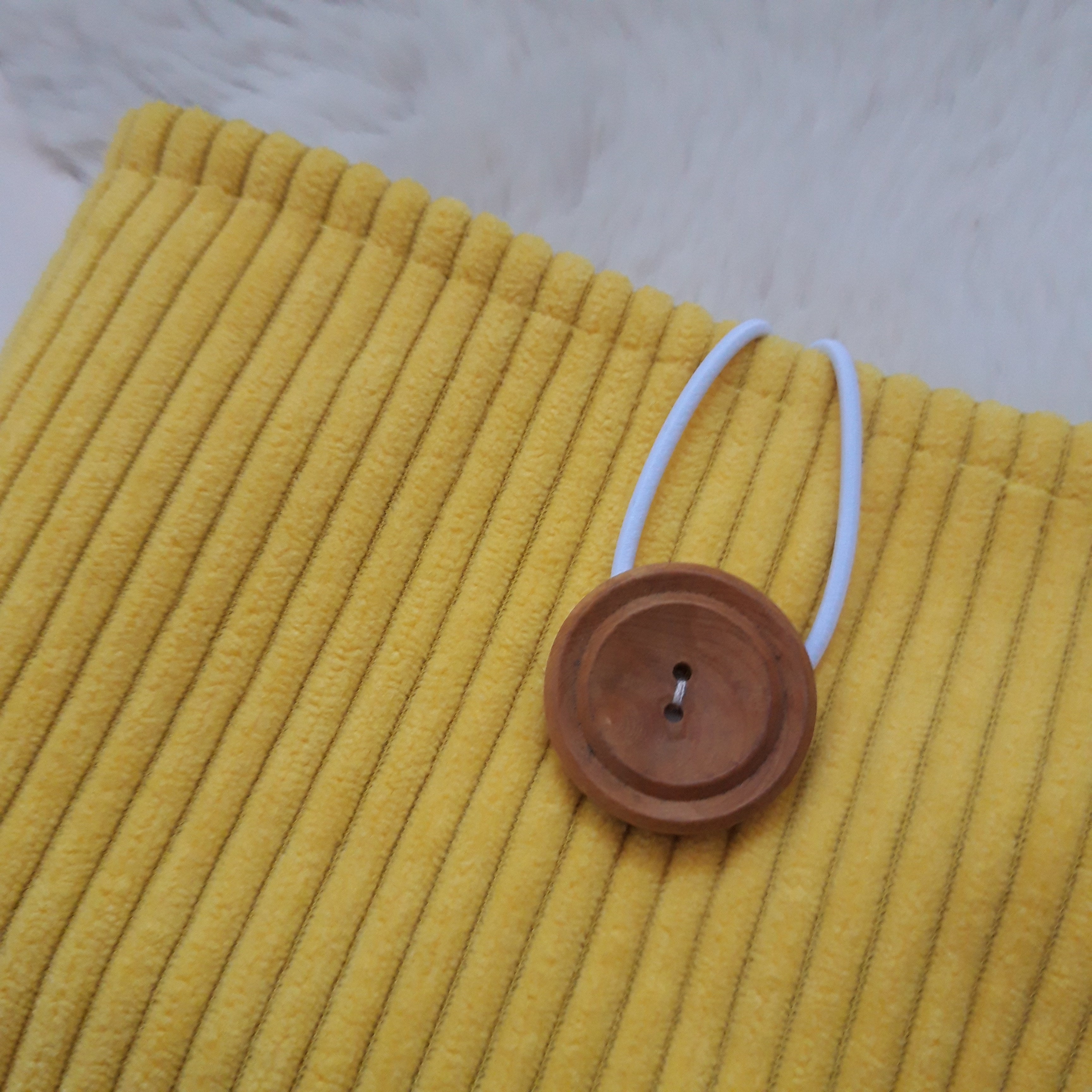 Pochette à livres velours Jaune et lamas