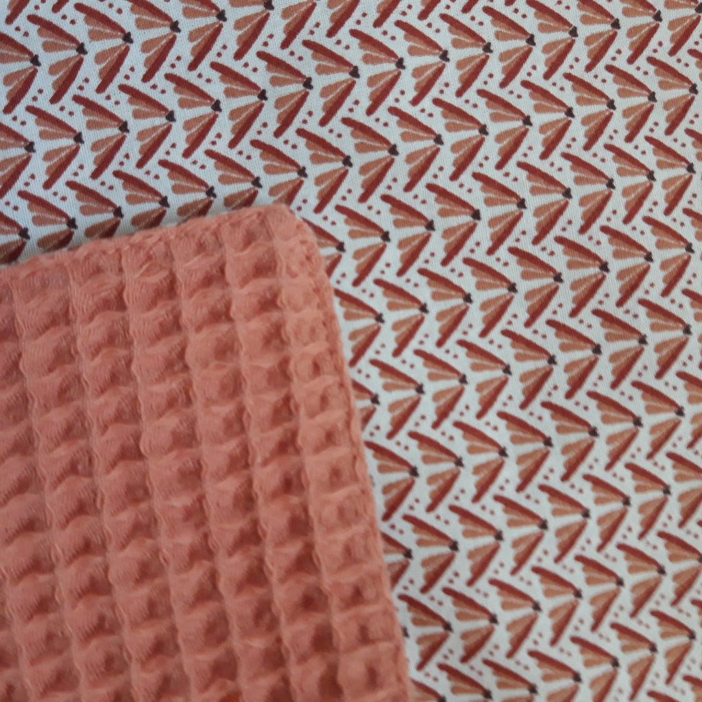 Essuie-tout avec lien saumon