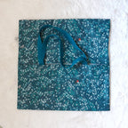 Sac à tarte en tissu enduit - Floral bleu marine