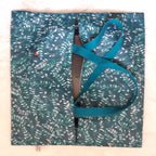 Sac à tarte en tissu enduit - Floral bleu marine