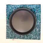 Sac à tarte en tissu enduit - Floral bleu marine