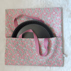 Sac à tarte en tissu enduit - rose et doré