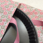 Sac à tarte en tissu enduit - rose et doré