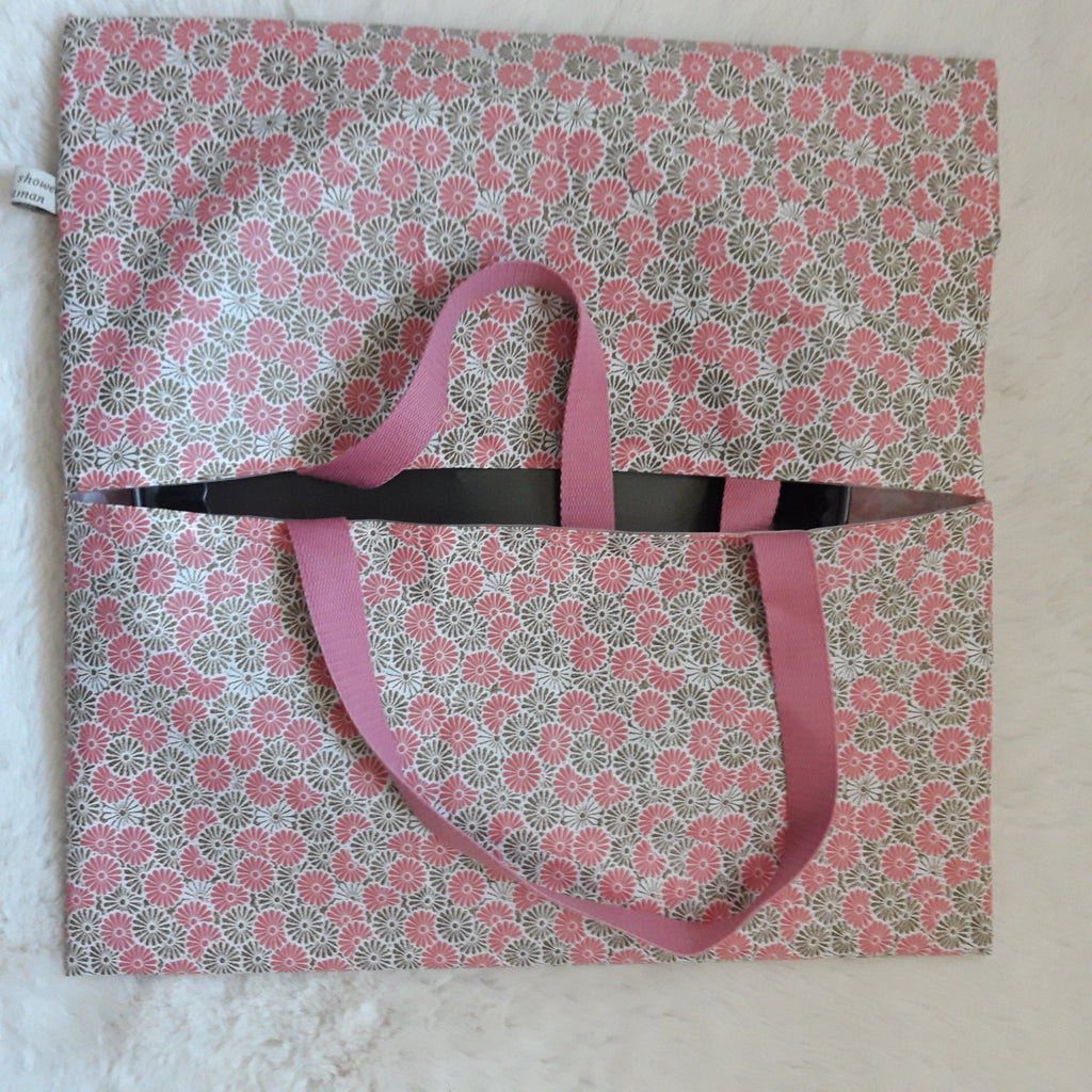 Sac à tarte en tissu enduit - rose et doré