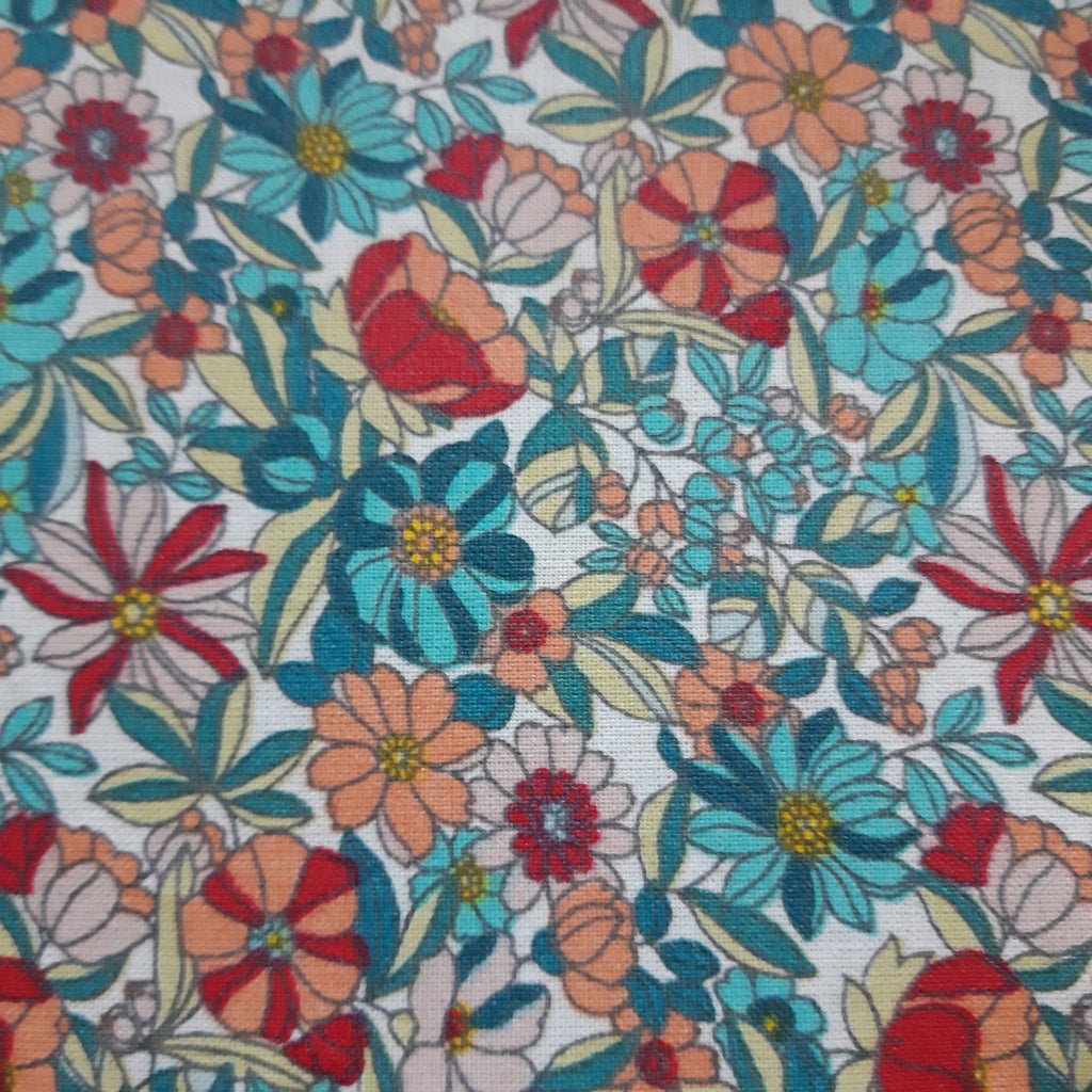 Couvercle à saladier fleurs multicolores