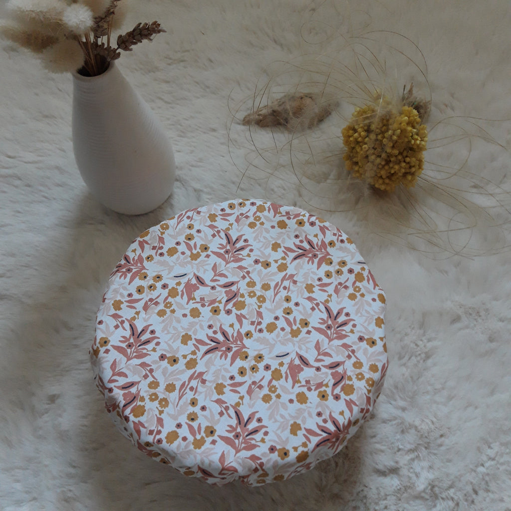 Couvercle à saladier petites fleurs roses