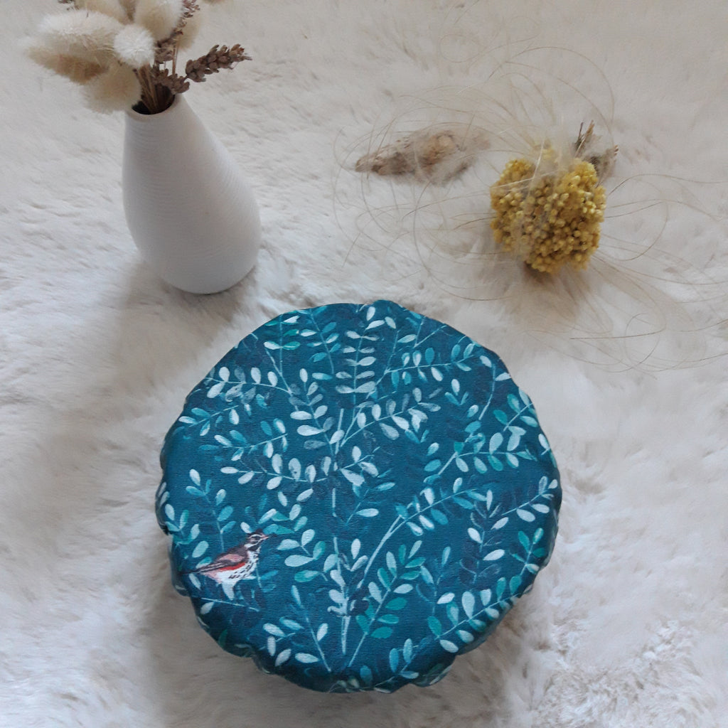 Couvercle à saladier oiseau bleu