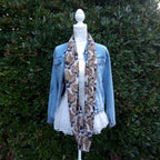 Double tour de cou été - Moutarde et noir