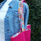 Sac cabas Fuschia fleuri