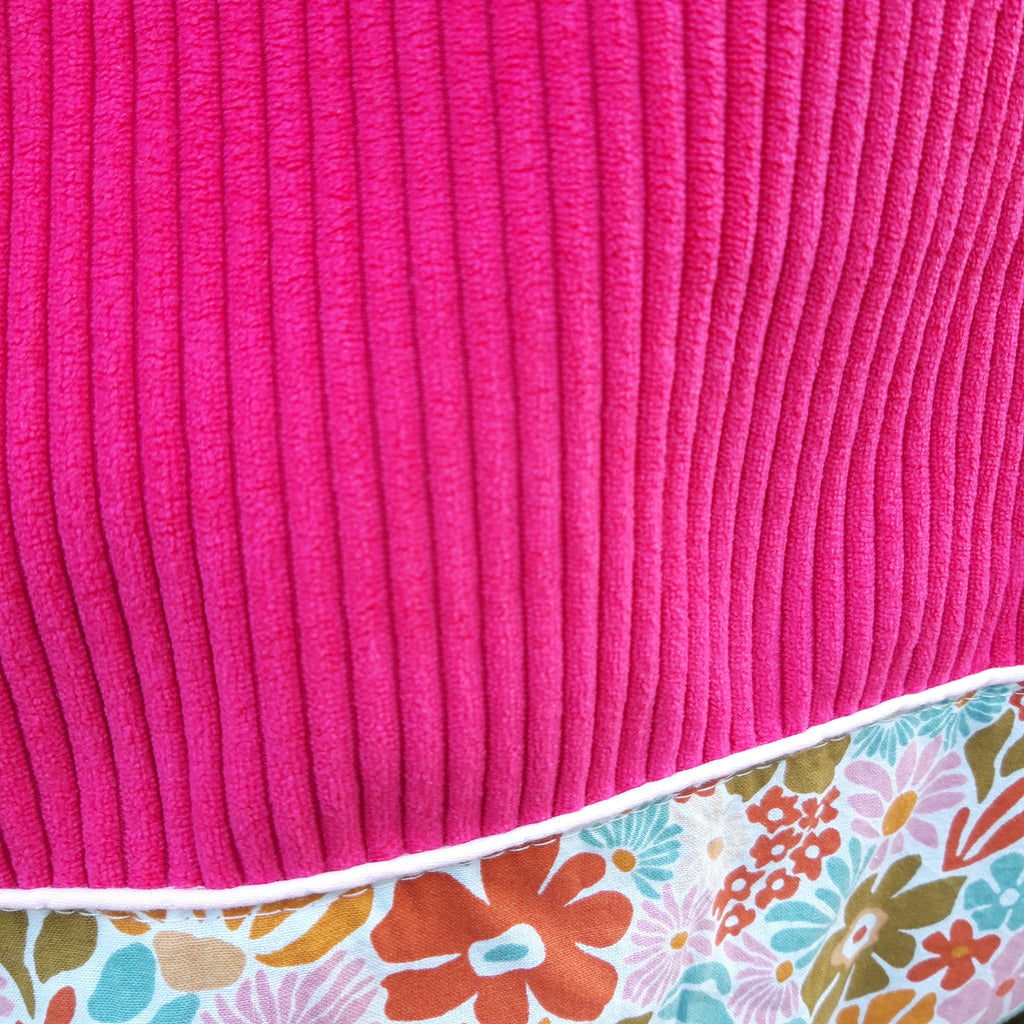 Sac cabas Fuschia fleuri