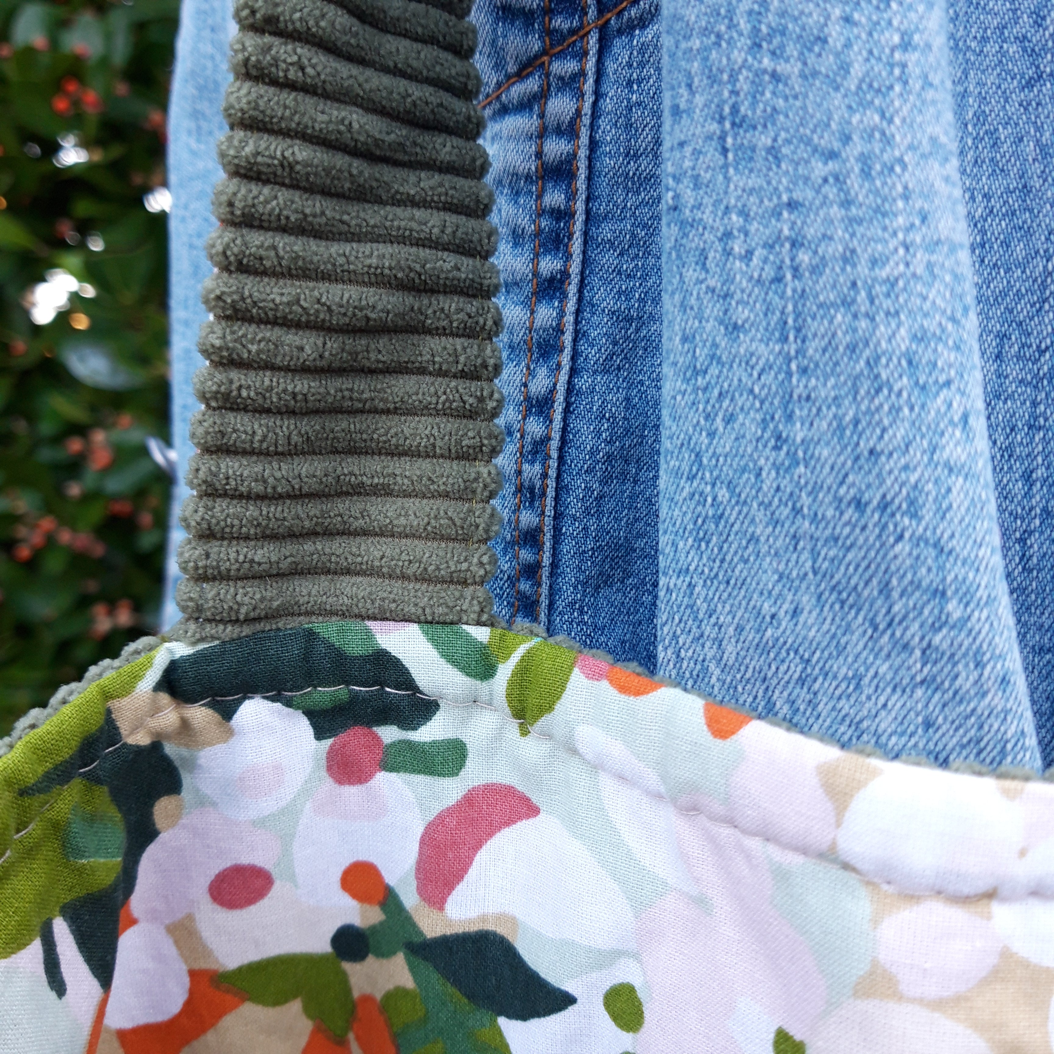 Sac cabas vert pastillé