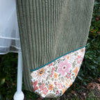 Sac cabas vert fleuri