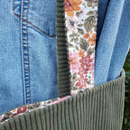 Sac cabas vert fleuri