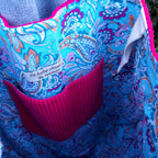 Sac cabas Fuschia et bleu