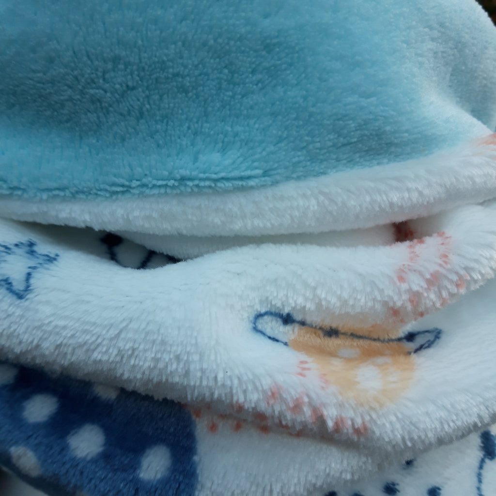 Tour de cou - Snood enfant en polaire espace doublé bleu