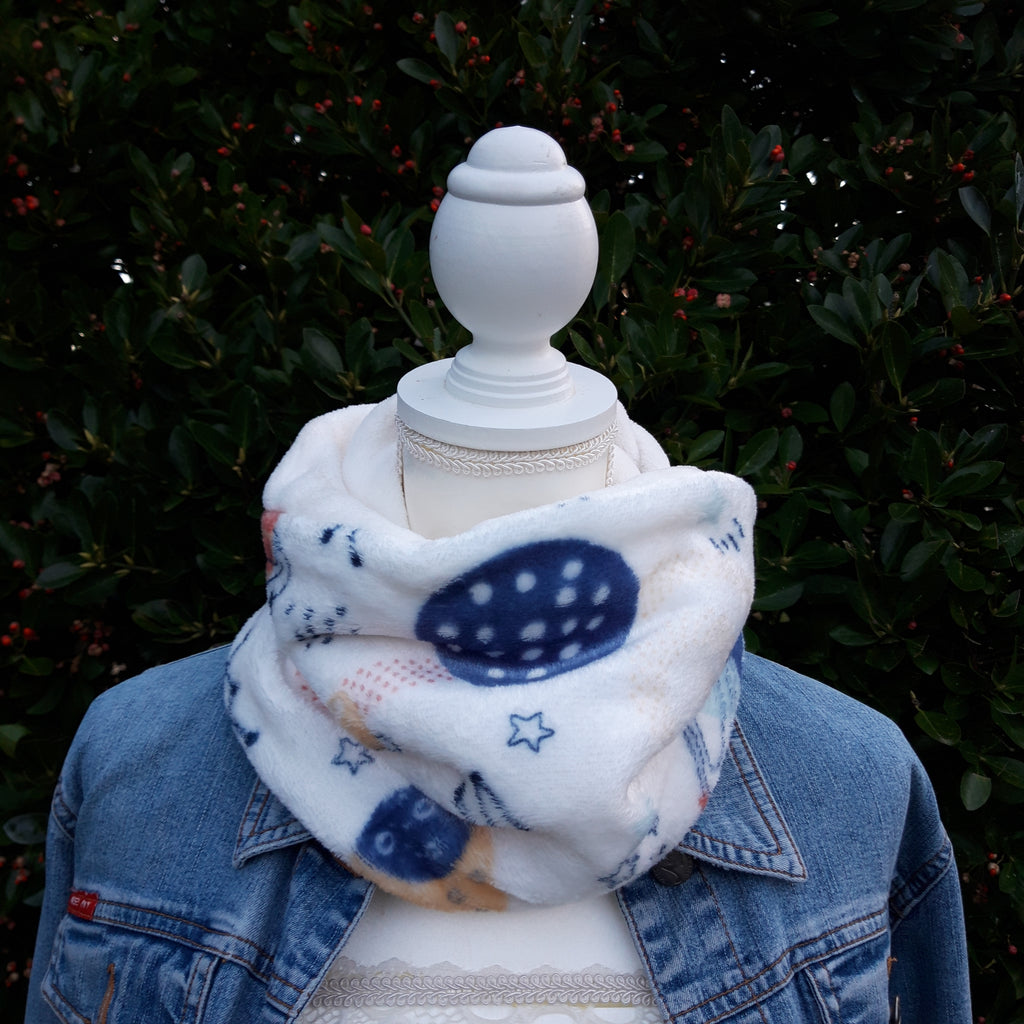 Tour de cou - Snood enfant en polaire espace et blanc