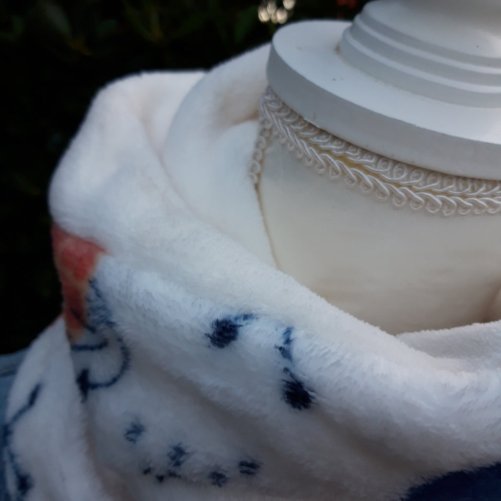 Tour de cou - Snood enfant en polaire espace et blanc