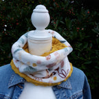 Tour de cou - Snood enfant en polaire girafe et Minky