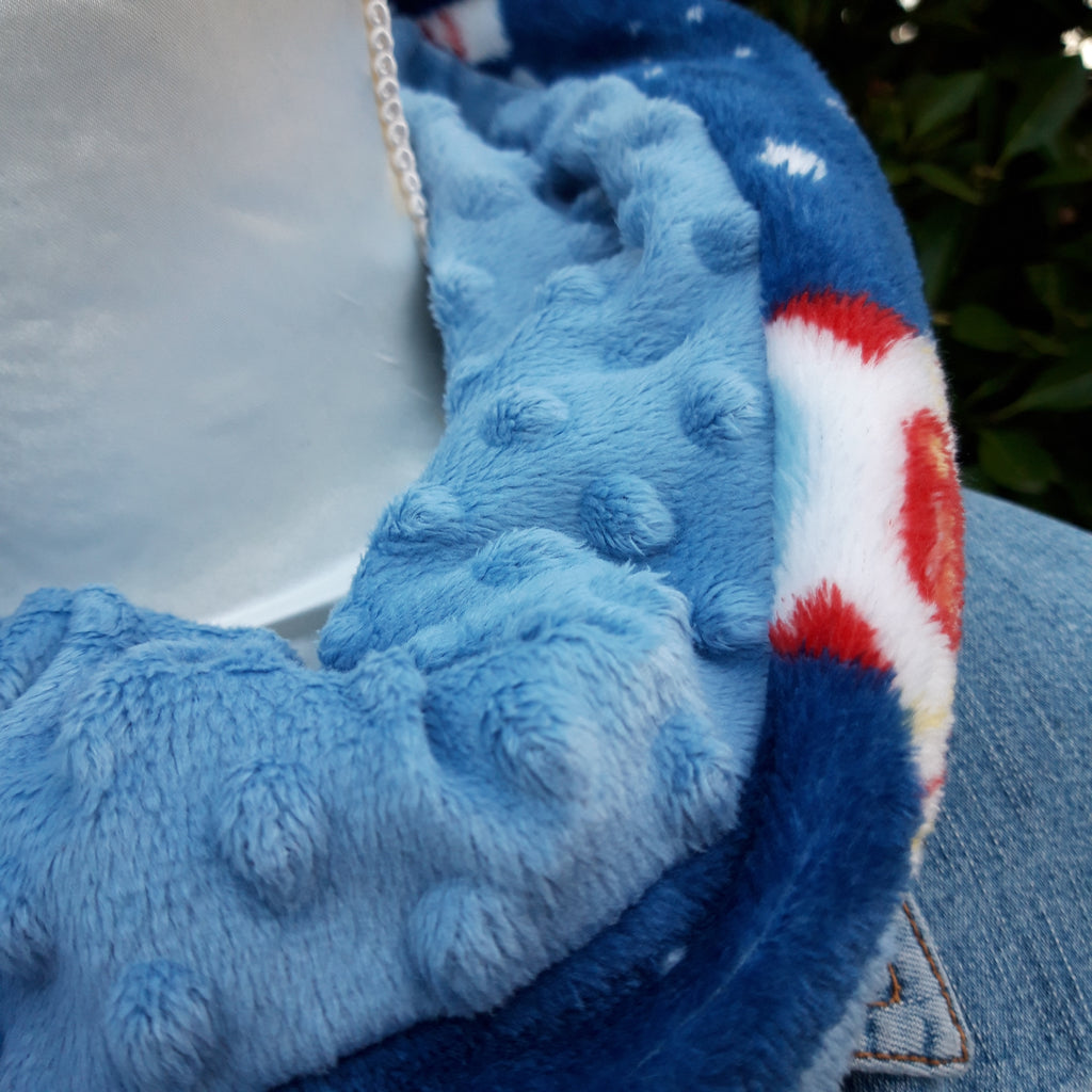 Tour de cou - Snood enfant en polaire astronaute et Minky