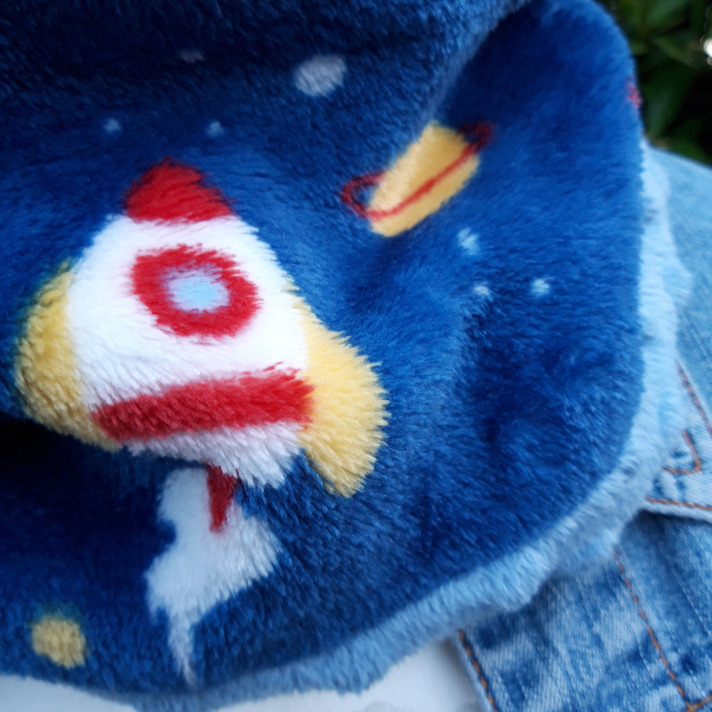Tour de cou - Snood enfant en polaire astronaute et Minky