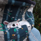 Tour de cou - Snood enfant en polaire noire et koala en jersey