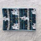 Tour de cou - Snood enfant en polaire bleu et koala en jersey