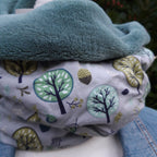 Tour de cou - Snood enfant en polaire et forêt en jersey