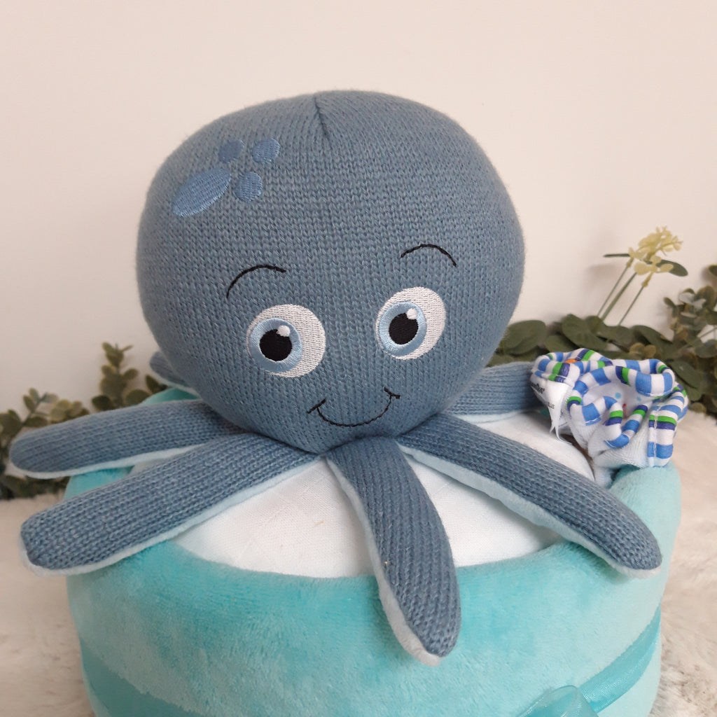 Gâteau de couches - Ma pieuvre bleue