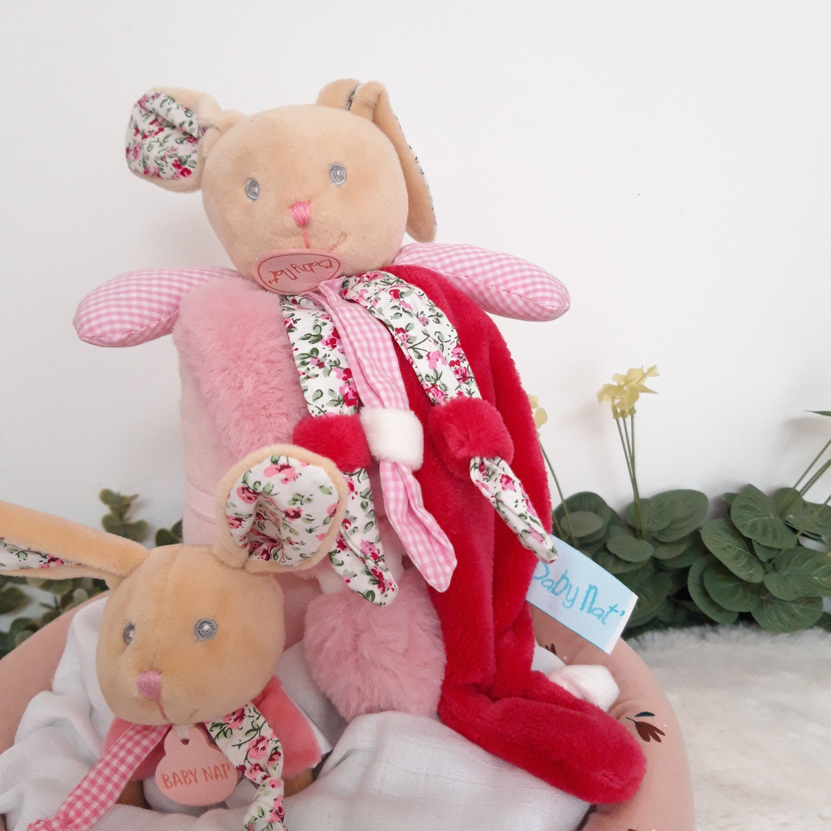 Gâteau de couches - Mon lapin rose Poupi