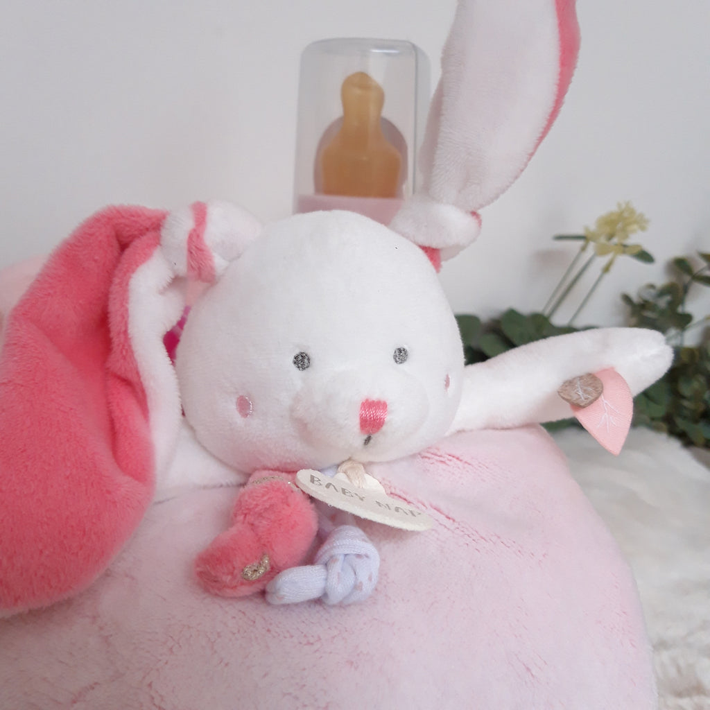 Gâteau de couches - Mini gâteau Lapin blanc et rose
