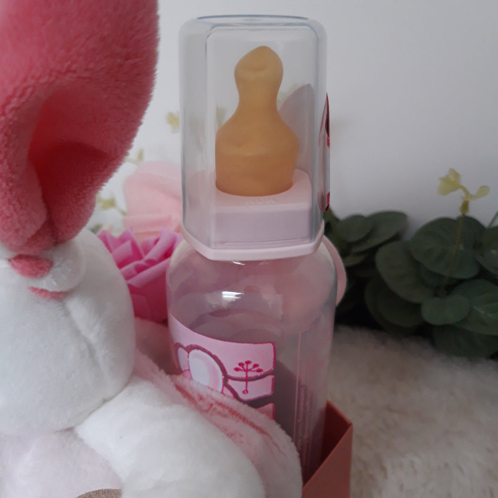Gâteau de couches - Mini gâteau Lapin blanc et rose