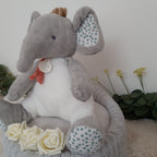 Gâteau de couches - Eléphant couleur savane