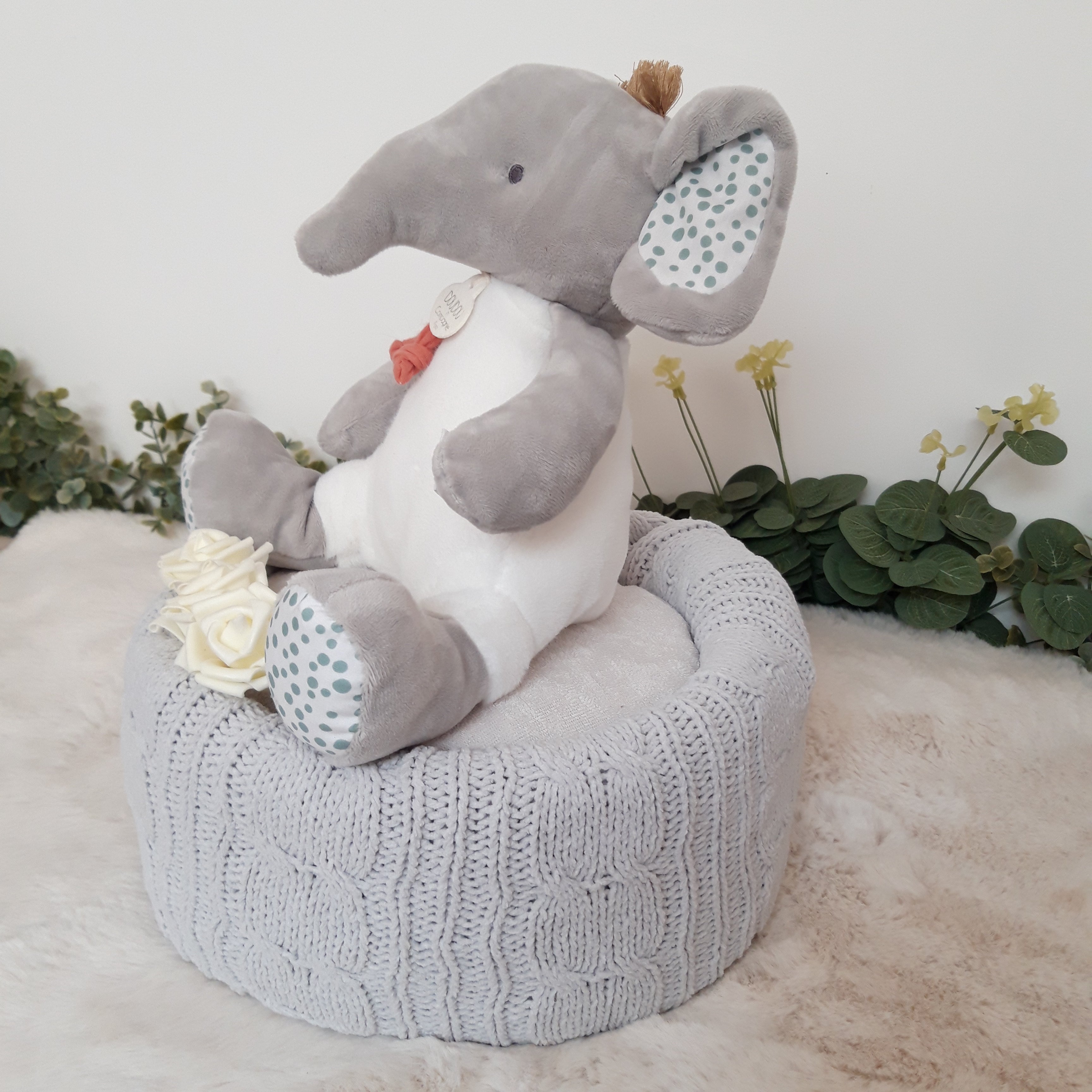Gâteau de couches - Eléphant couleur savane