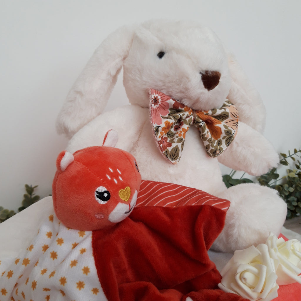 Gâteau de couches - Lapin blanc et écureuil