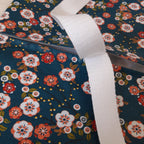 Sac à tarte en tissu enduit - Fleurs bleues et blanches