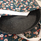 Sac à tarte en tissu enduit - Fleurs bleues et blanches