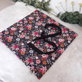 Sac à tarte en tissu enduit - Fleurs roses et fuschia