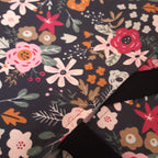 Sac à tarte en tissu enduit - Fleurs roses et fuschia