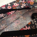 Sac à tarte en tissu enduit - Fleurs roses et fuschia