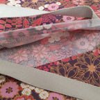Sac à tarte en tissu enduit - Fleurs roses, fuschia et blanches