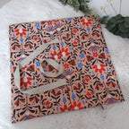 Sac à tarte en tissu enduit - Fleurs saumon