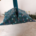 Sac à tarte en tissu enduit - Eventail bleu