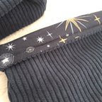 Panière bleue et dorée